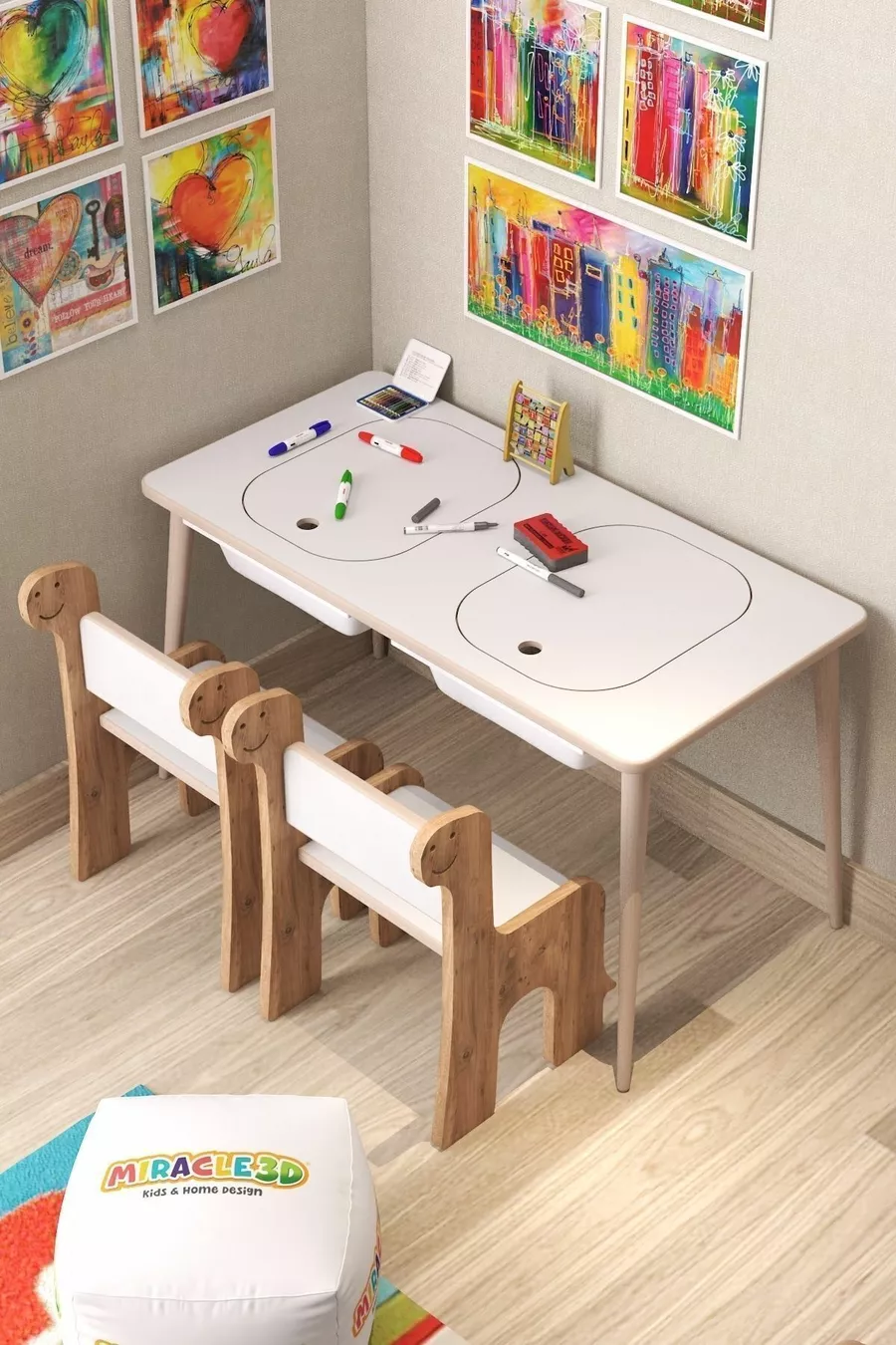 Tavolo da attività e gioco per bambini