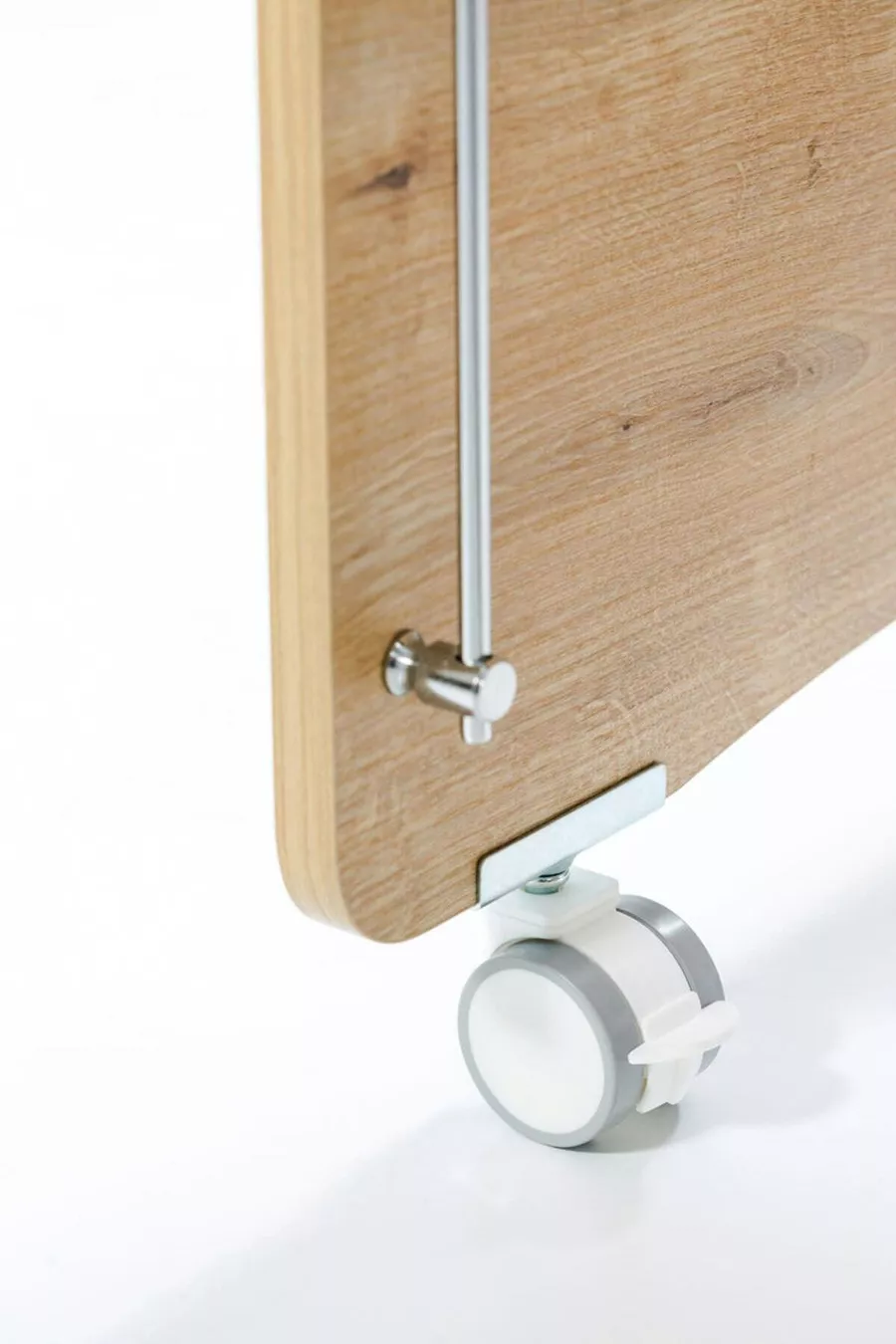 Berceau pour bébé à roulettes avec côté inclinable - Lit bébé - Lit parc - Bois - Cm