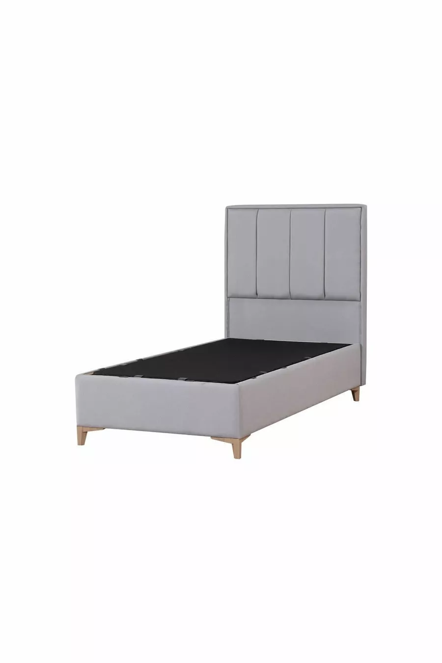 Gold Therapy Storage Base and Headboard Set Gray (BED NOT INCLUDED)
