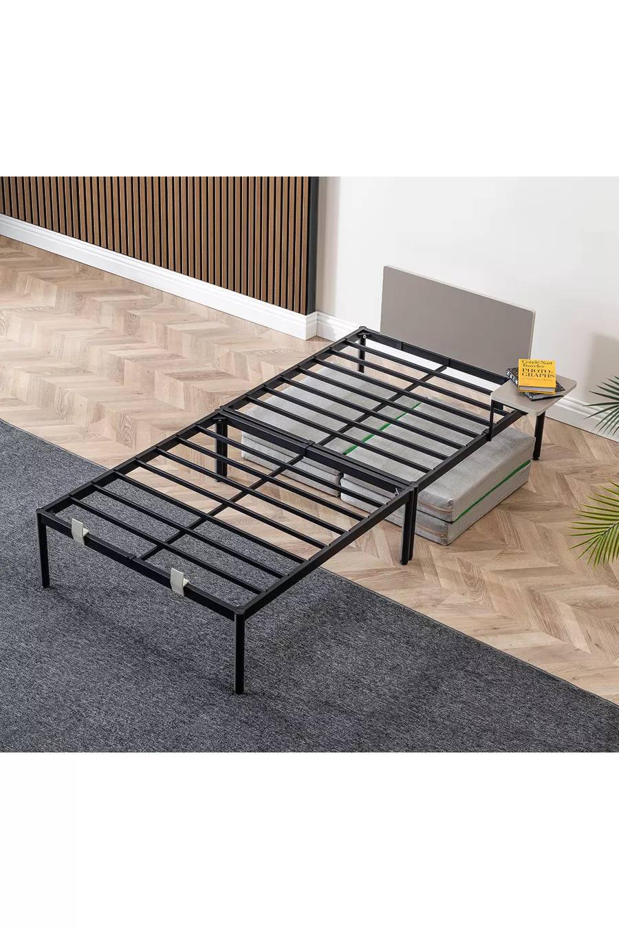Bed frame, Metal Bed frame, Mattress, Bed base