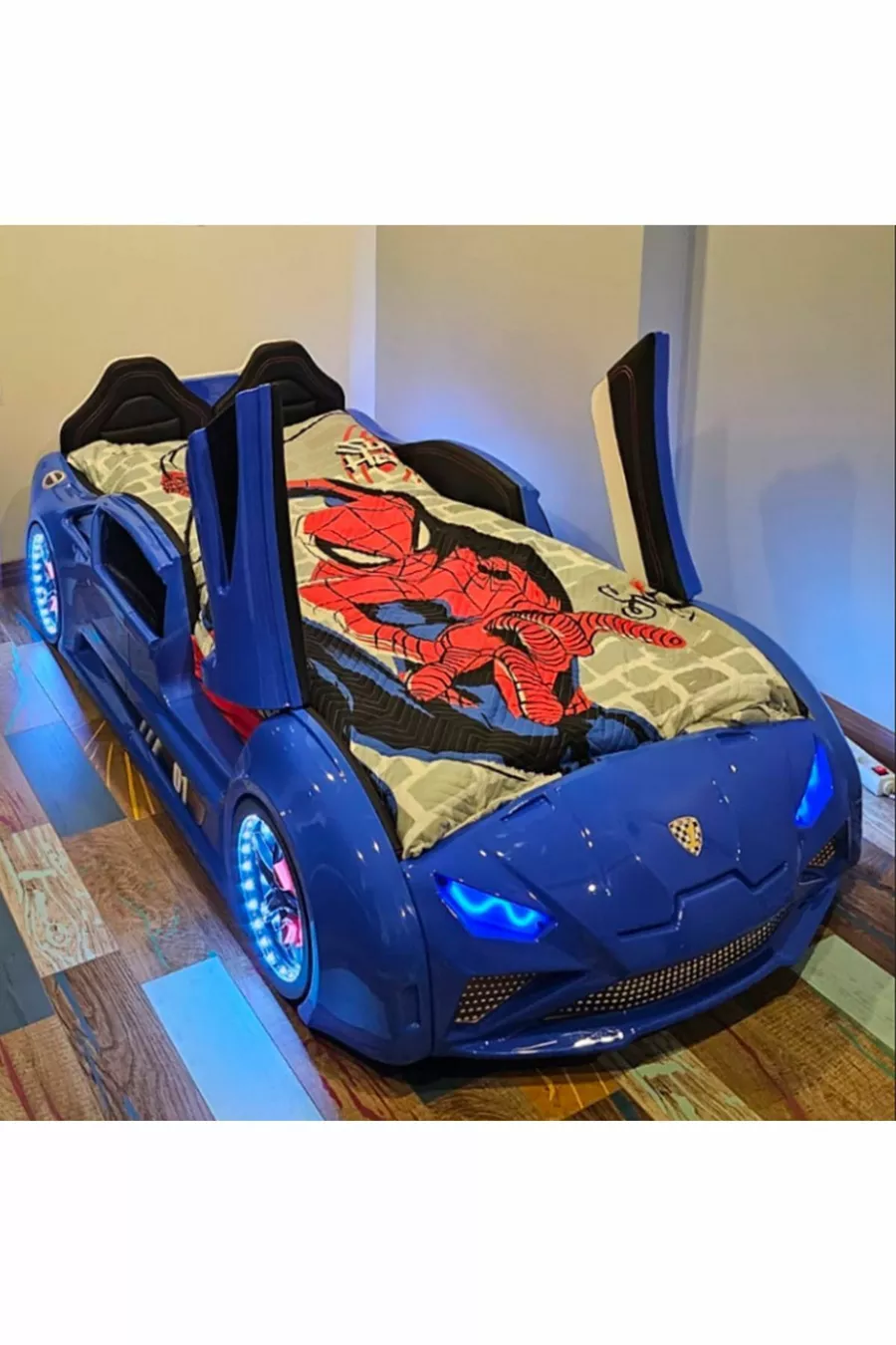 Supercarbeds - Rs - BMW - Lit voiture Lit Voiture - Extrême - Portes s'ouvrant vers le haut - Bleu