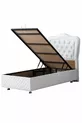 Ensemble de lit orthopédique deluxe avec tête de lit Camelli New Baza, blanc