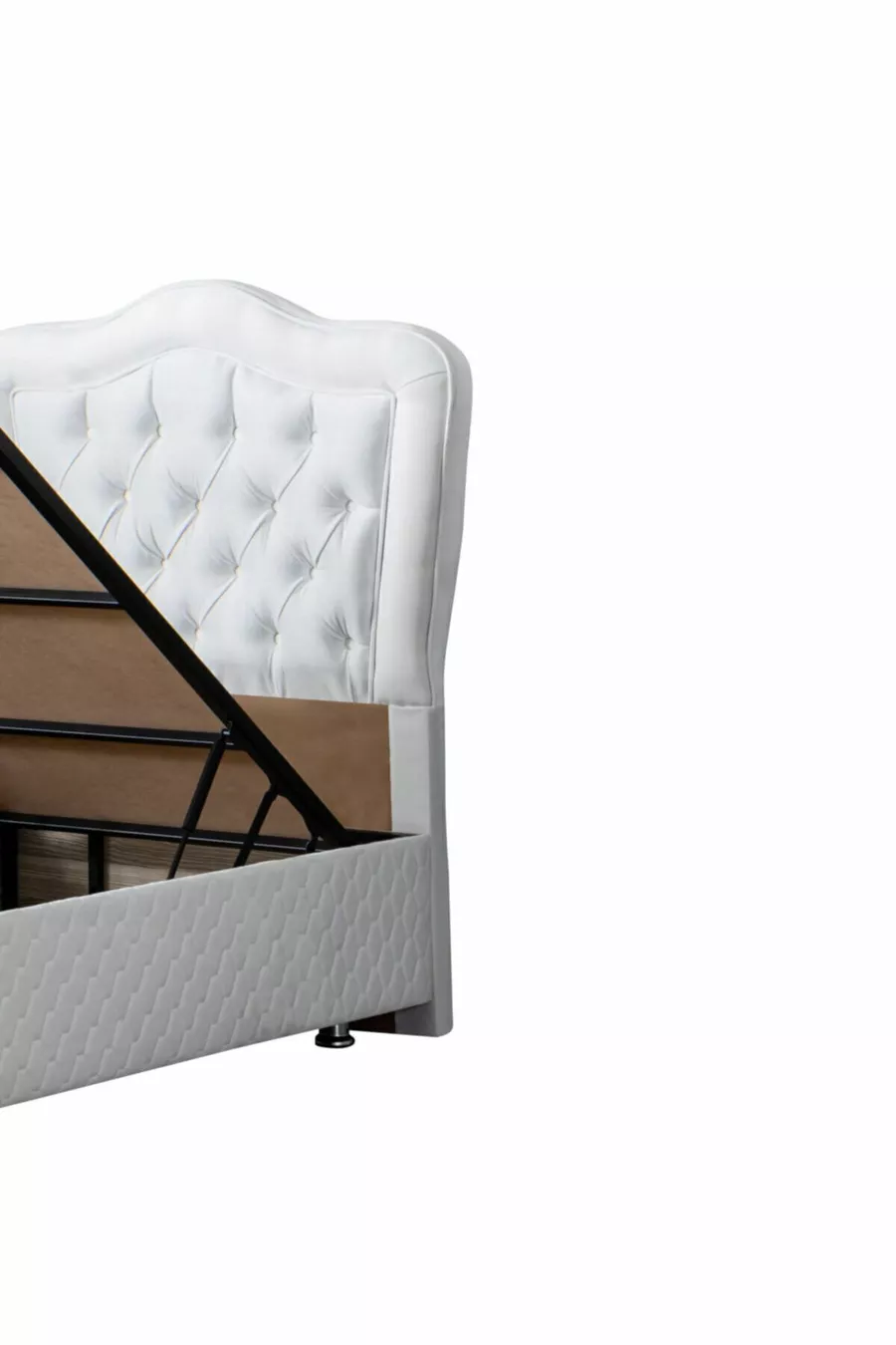 Ensemble de lit orthopédique deluxe avec tête de lit Camelli New Baza, blanc