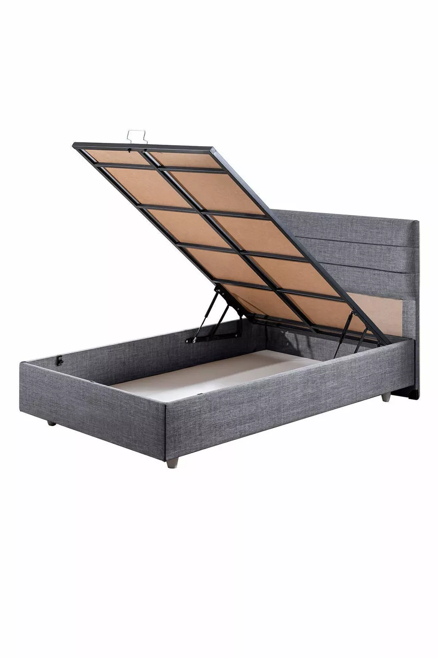 Sofia Comfort Bedset Eenpersoonsbed Basis Hoofdeinde Grijs