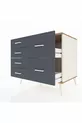 Commode Kronos 6 tiroirs Pierre de lune-Pin/Anthracite