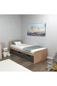 Кровать Akser Atlantic Pine Anthracite – Подходит для односпальной кровати, молодежная кровать с шкафом
