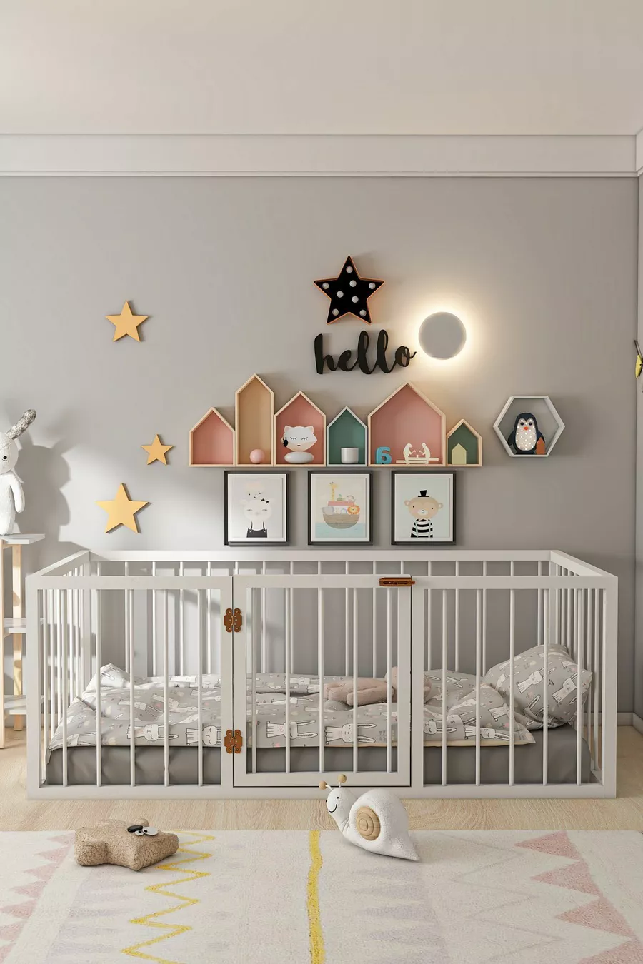FRODO AHŞAP BEBEK ÇOCUK MONTESSORİ YATAK KAPILI