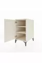Table de chevet Aura avec 2 étagères et une porte en pierre de lune | Élégante et pratique