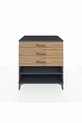 Commode Kronos à une étagère et trois tiroirs Anthracite-Pin