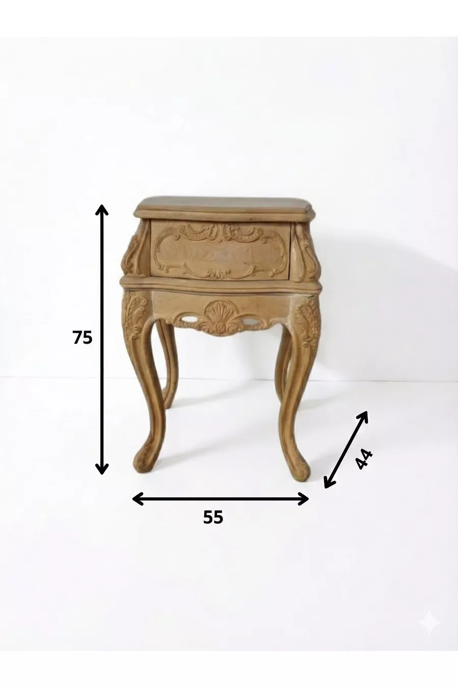Ensemble de commode en bois de hêtre sculpté à la main Kajmer | Artisanat premium