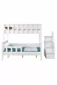 Lit superposé en profilé MDF, Lit superposé Deluxe séparable - Blanc